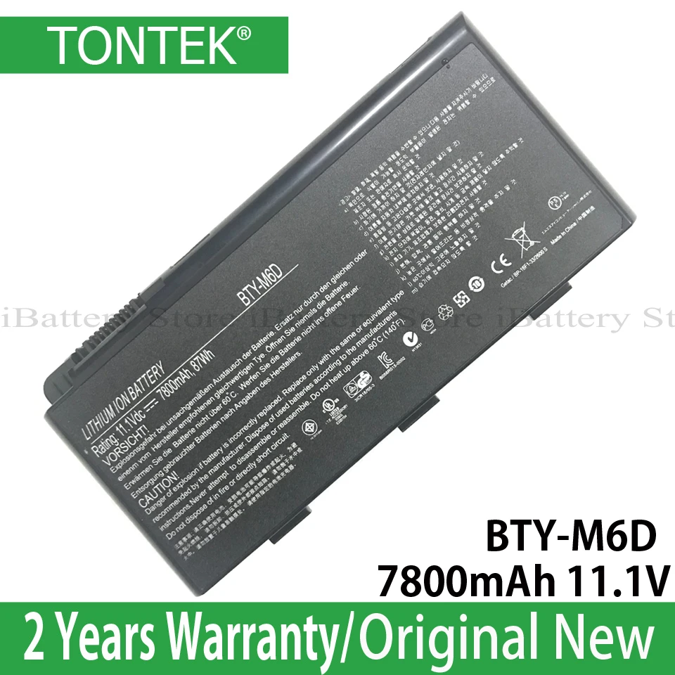 Аккумулятор BTY-M6D для MSI GT660 GT663 GT670 GT680DX GT683R GT683 GX660D GX780R 7800 мА · ч 11 1 В | Компьютеры и