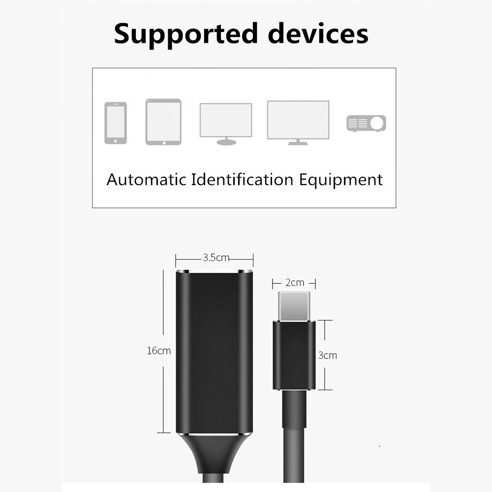 USB C type c к HDMI 4K Кабель-адаптер для мужчин и женщин USB C HDMI конвертер для Macbook pro samsung s9 s10 huawei mate 20 P30 pro