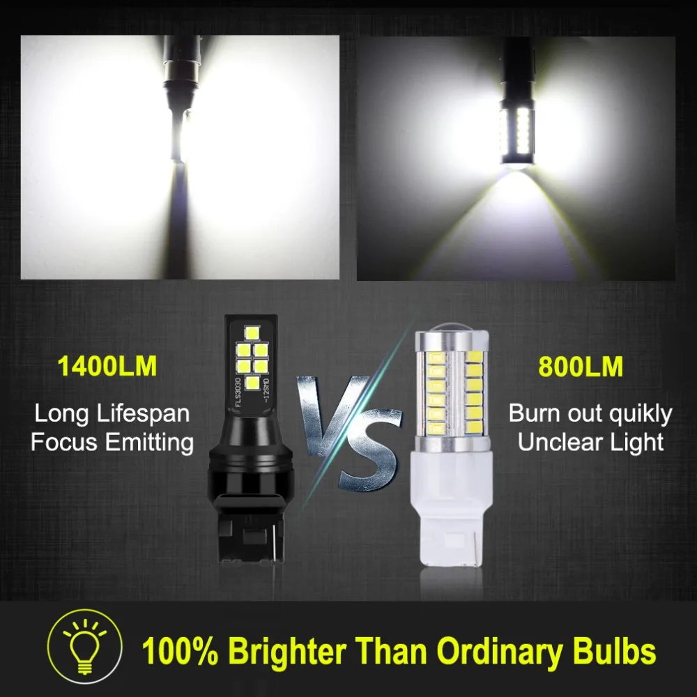 СВЕТОДИОДНЫЙ Автомобильный светильник S & D T20 W21W 7440 12 SMD 3030 чипов задний стоп