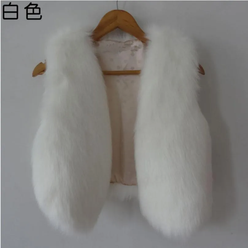 white Xs/6Xl женский жилет большого размера, повседневный жилет из искусственного меха, пальто размера плюс, много цветов, Женский Осенний весенний жилет из искусственного меха K490 - Цвет: white