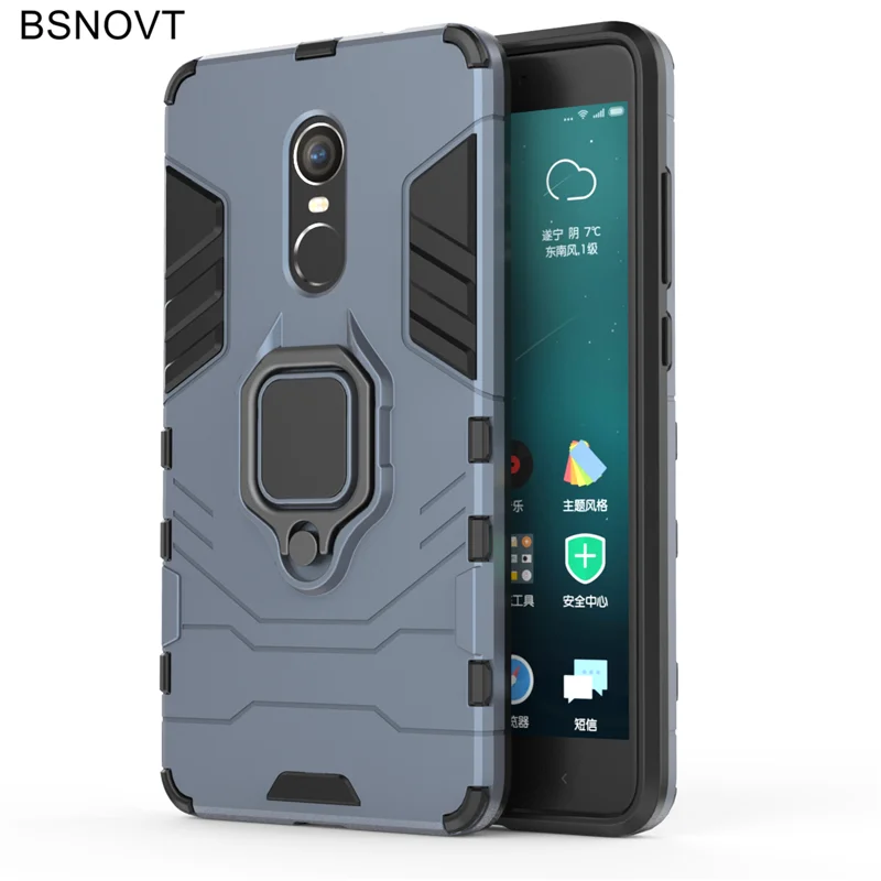 BSNOVT Xiaomi Redmi Note 4X Shockproof Cover Finger Ring Magnetic Holder Soft TPU Back Case For Capa 5.5&quot |