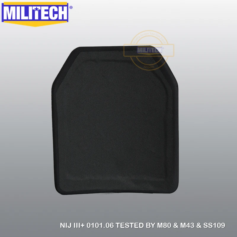 MILITECH SIC& PE NIJ III+ пуленепробиваемая пластина NIJ уровень 3+ автономная баллистическая панель NIJ lvl 3 AK47& SS109& M80 SAPI пластины