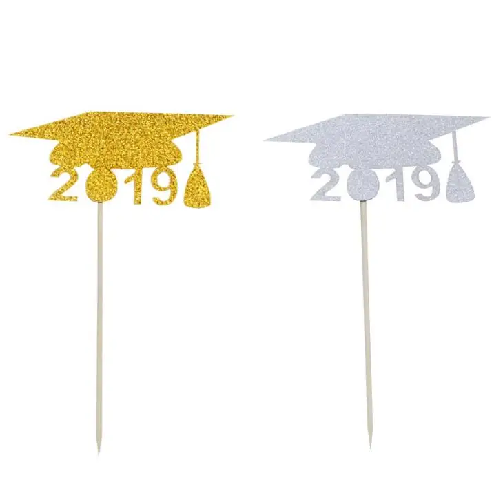 10 шт./партия милые поздравления градиентные топперы для тортов черный класс 2019