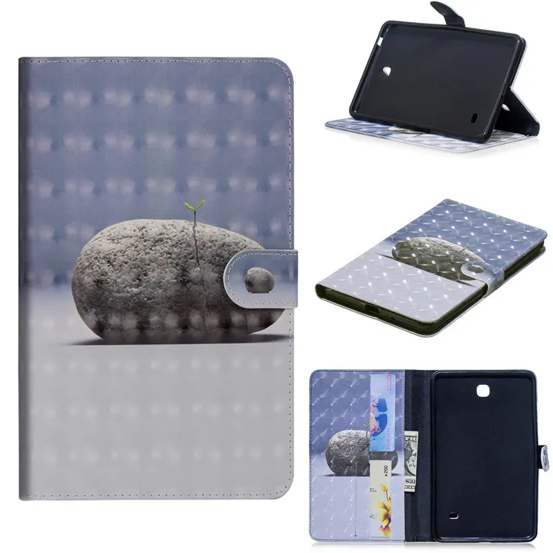Новый чехол-кошелек для Samsung Galaxy Tab 4 7 0 дюйма T230 T231 T235 ТПУ кожаный 3D мультяшный