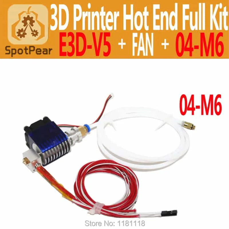 

Детали экструдера Bowden/RepRap для 3D-принтера, аксессуары для печатающей головки на большие расстояния, вентилятор, трубка PTFT, 04-M6