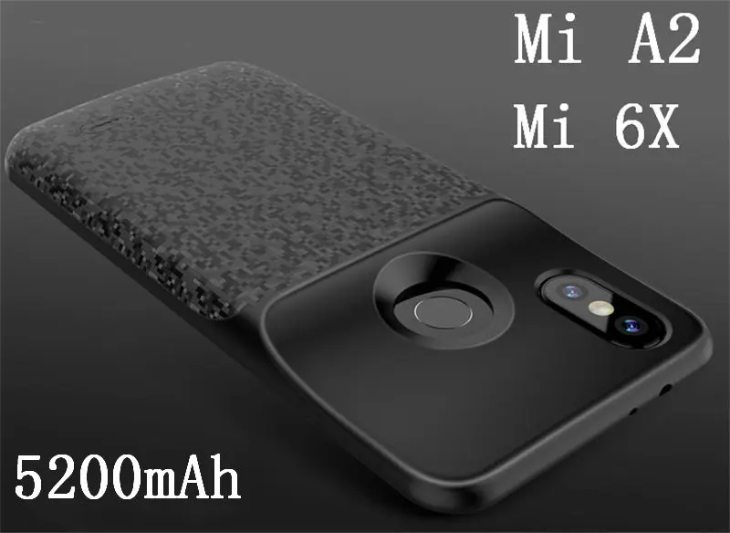 Mi6X-Black Противоударный чехол для зарядного устройства для Xiaomi mi 8 SE A2 mi 6 mi x 2 2s Внешний чехол для зарядного устройства запасной внешний аккумулятор чехол для зарядки Capa - Цвет: Mi6X-Black