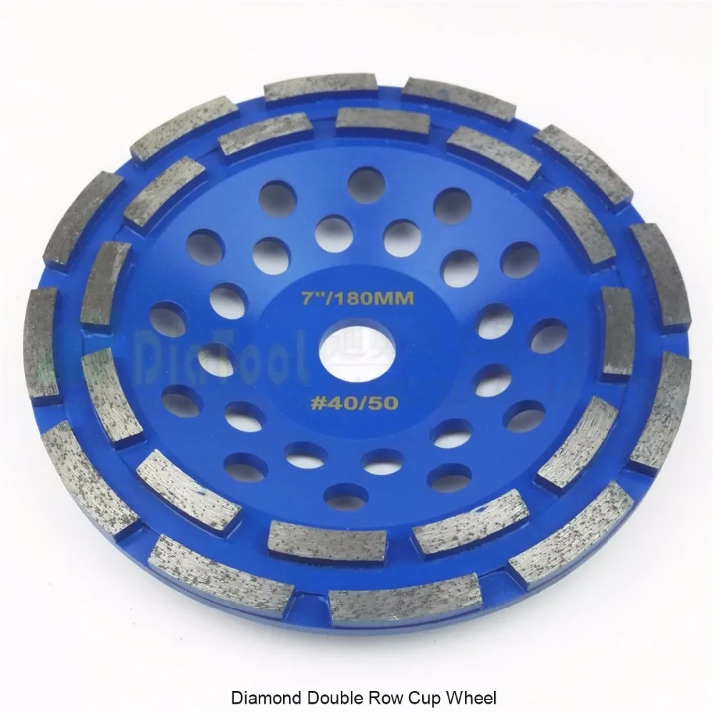 Diatool 7 &quot/180 мм Diamond двухрядные шлифовальные чашки колесо для Гранит и жесткий
