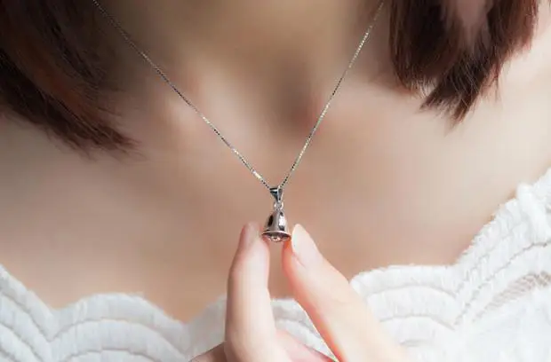 RYOUCUTE, настоящее чистое 925 пробы, серебряные ювелирные изделия, Длинные Большие колокольчики, ожерелья для женщин, аксессуары, колье, воротник