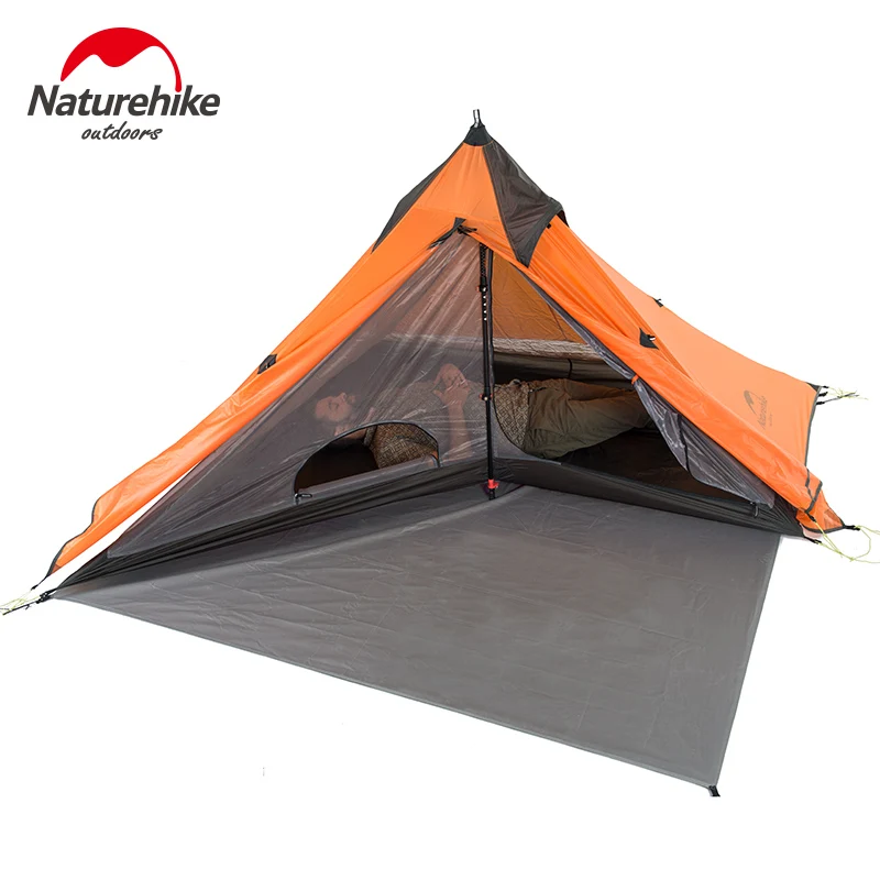 

Naturehike Minaret Camping Tent Ultralight Single Persons Double Layer 20D Silicone Rainproof Outdoor Hiking Camping Tent