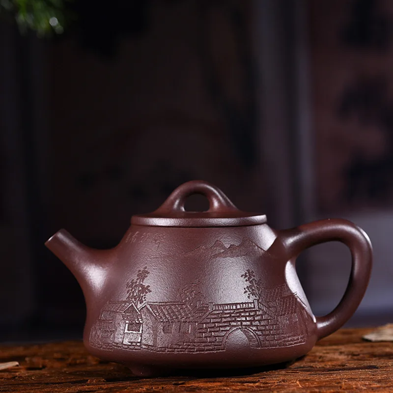 

Чайный сервиз Yixing, чайный сервиз ручной работы из фиолетового песка, сырой руды Jiangnan Fengyun Zizi Yeshihu Kungfu