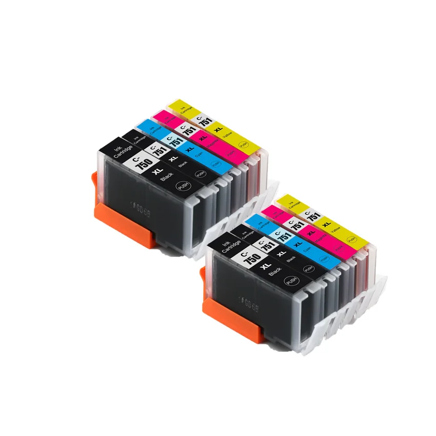 2PGBK 2BK 2C 2M 2Y PGI-750 CLI-751 совместимый картридж с чернилами для canon PIXMA ip7270 MG5470 MX727 MX927 MG6470 MG5570 IX6770 MG6670 IX6870 принтера - Цвет: 2PGBK 2BK 2C 2M 2Y