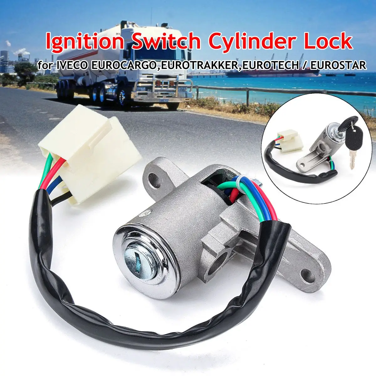 Ствол зажигания переключатель цилиндр блокировки W/2 клавиши для Ивеко Eurocargo Eurotech