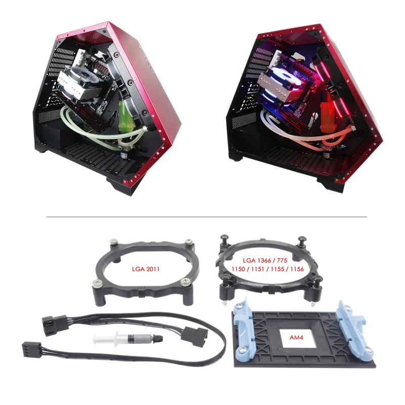 

ALSEYE CPU Cooler 4 Heatpipes LED 4Pin PWM 120mm Fan cooler for LGA 1155/1151/1156/775/1366/2011/ AM2+/AM3+/AM4