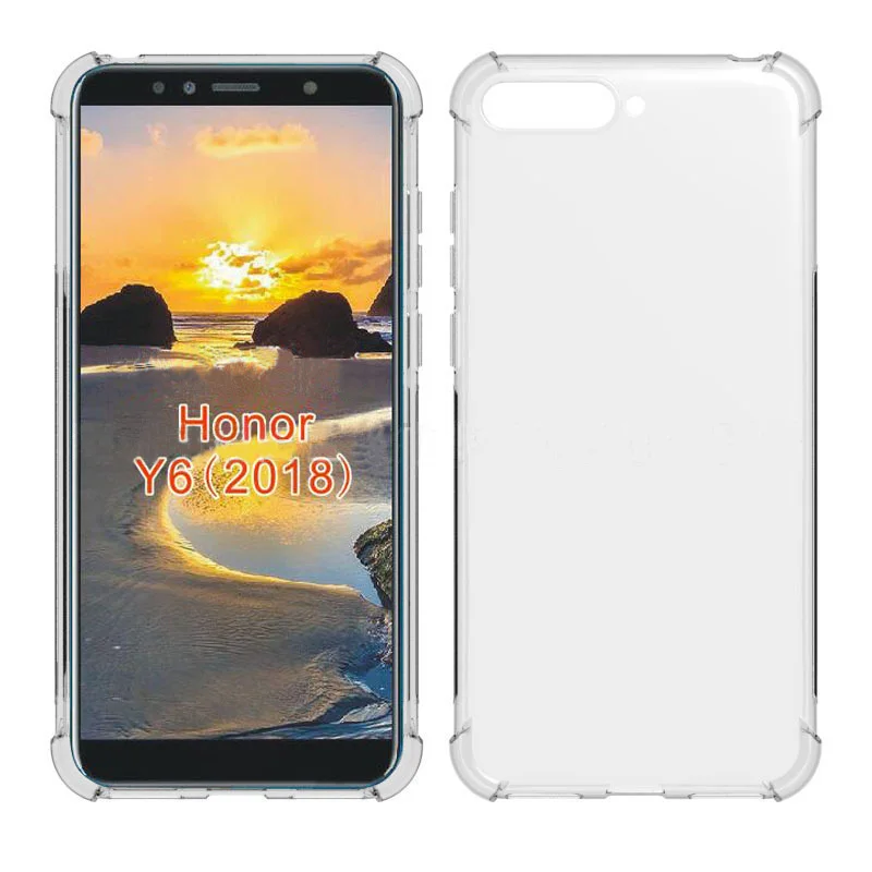 Мягкий ТПУ прозрачный силиконовый чехол для Huawei Honor Y6 2018 ATU-L11 ATU-L21 ATU-L22 5,7 в чехлах Защита задней панели
