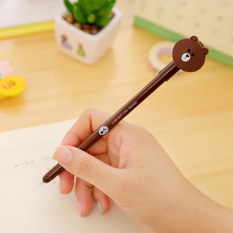 Гелевая ручка Kawaii корейский мультяшный медведь кролик утка канцелярский магазин