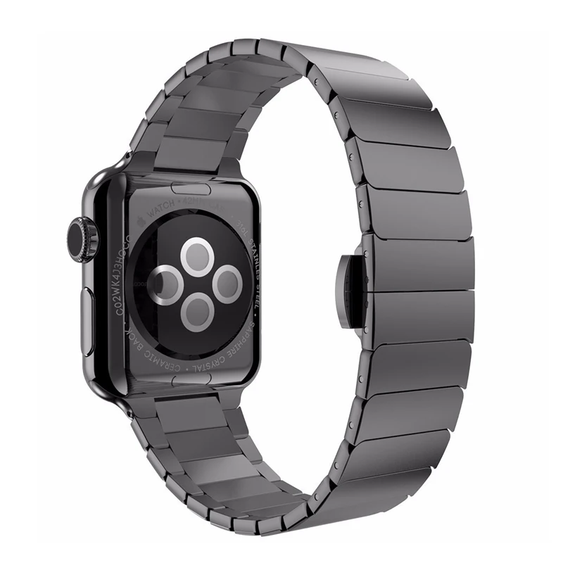 Браслет-бабочка из нержавеющей стали ремешок для Apple Watch 38 40 42 44 мм | Наручные часы