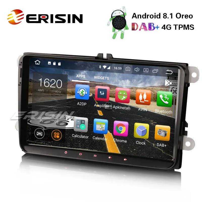 Erisin ES3818V 9 &quotDAB + 4 г TPMS DVR Android 8 1 автомобилей Радио gps СБ 3 USB слот для камера заднего