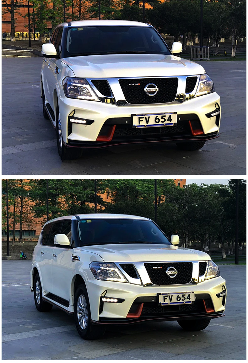 Автомобильный Стильный чехол на голову для Nissan Tourle Patrol-, светодиодный налобный фонарь с двойным лучом, биксеноновые автомобильные аксессуары