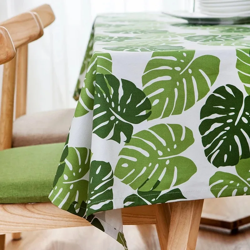 Monstera Deliciosa листья хлопок скатерти прямоугольник печатных стол защита от пыли