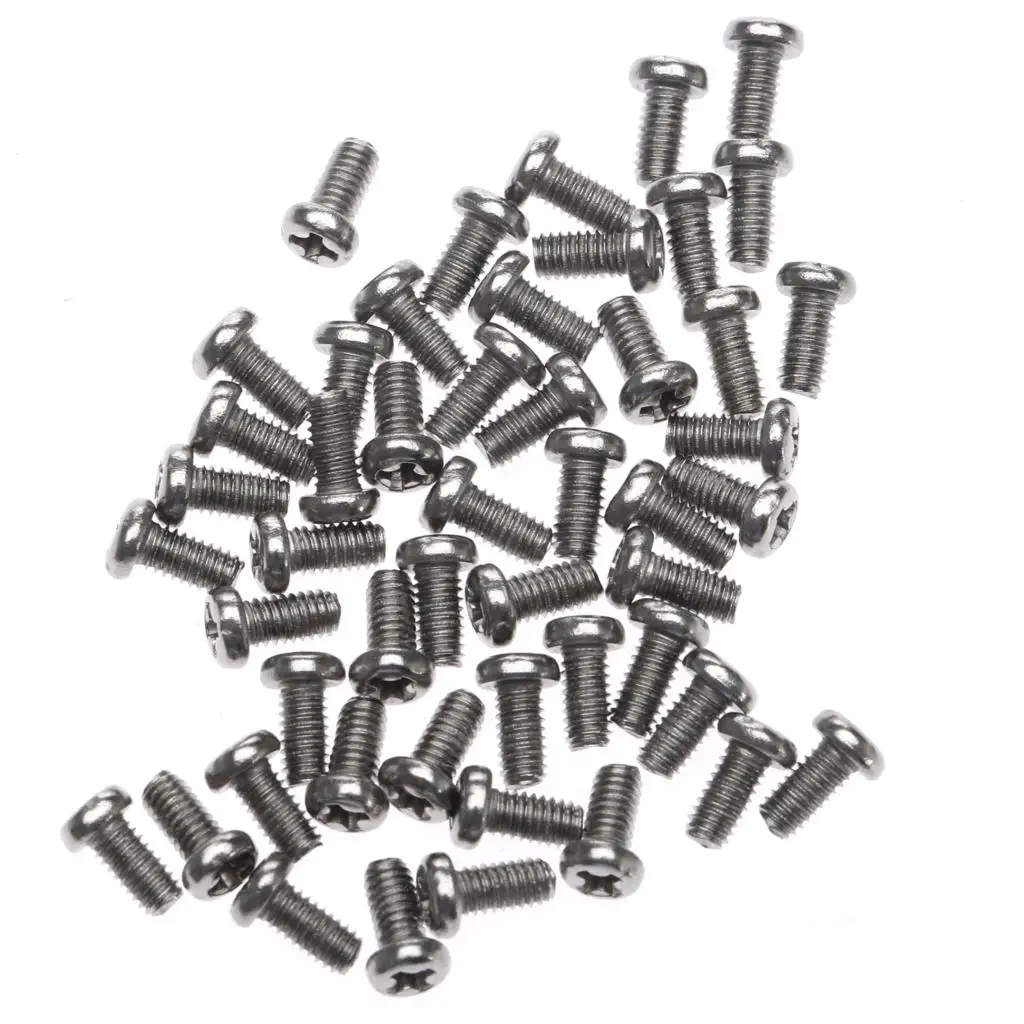 50Pcs M2.5x5mm Stainless Steel Phillip Plain Screws and Bolts M2.5 Cross Recessed Pan Head Phillips Cap Fastener Machine Tools |