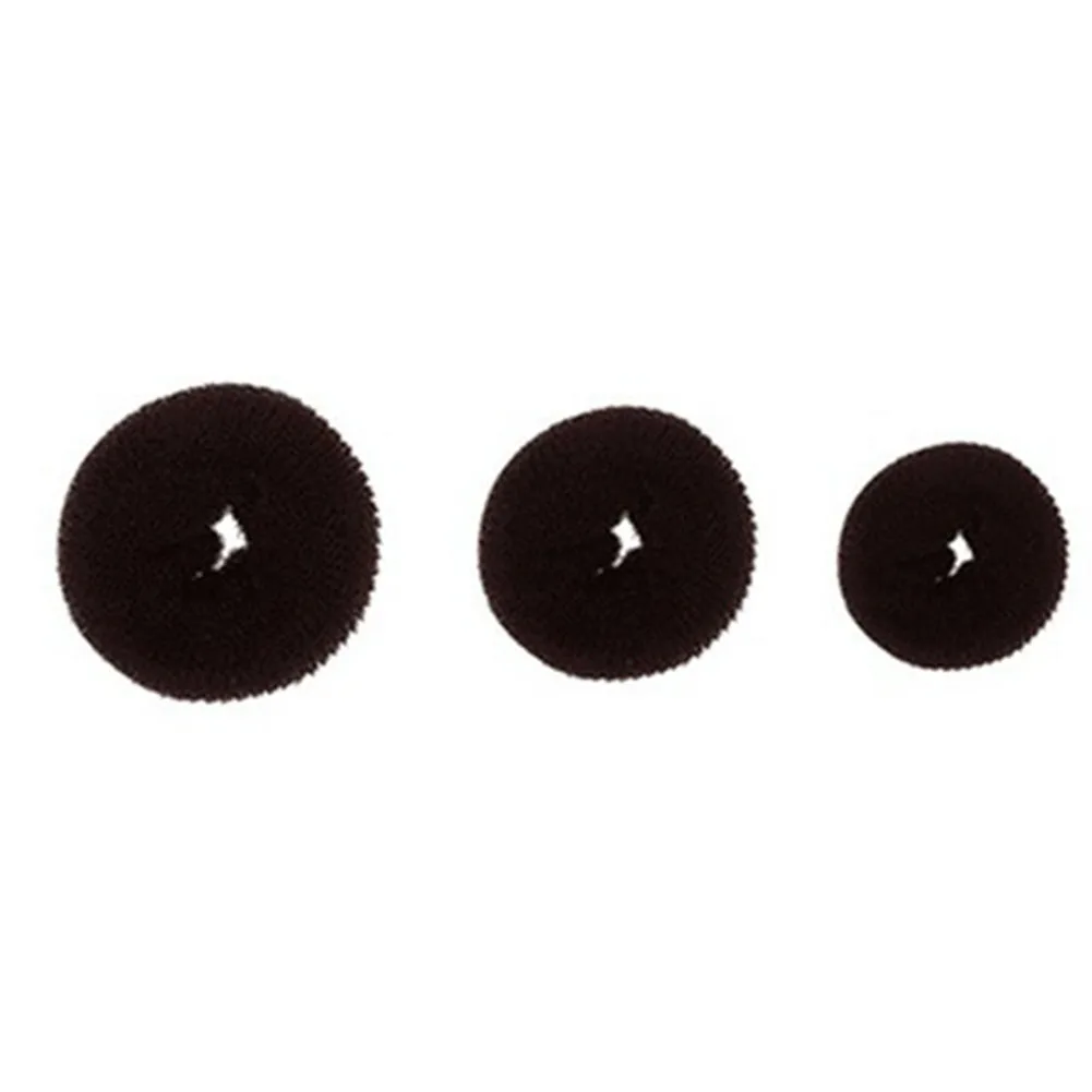 Brown 3 pc 3 размера(6 см, 8 см, 9 см) корейский стиль бутон голова шариковая головка диск пончики блюдо парикмахерские инструменты для женщин аксессуары для волос 29 - Цвет: Brown 3 pc