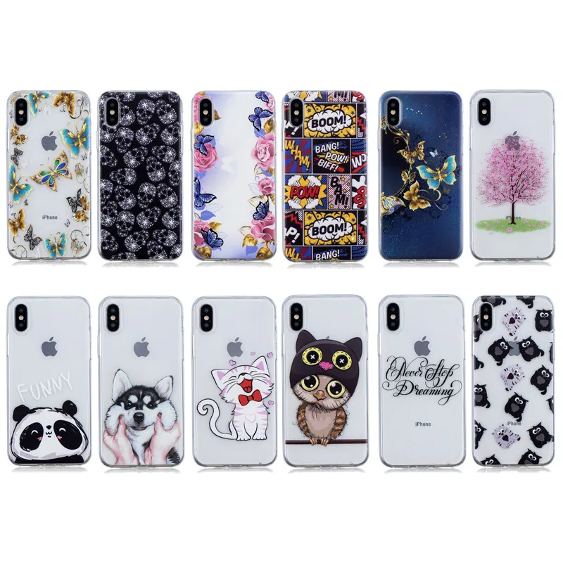 FLYKYLIN Silicone Case on for Coque iPhone 7 cases 5 5S 5SE 6 6S 6Plus 7Plus 8 8Plus Cover Soft TPU Capa Fundas |