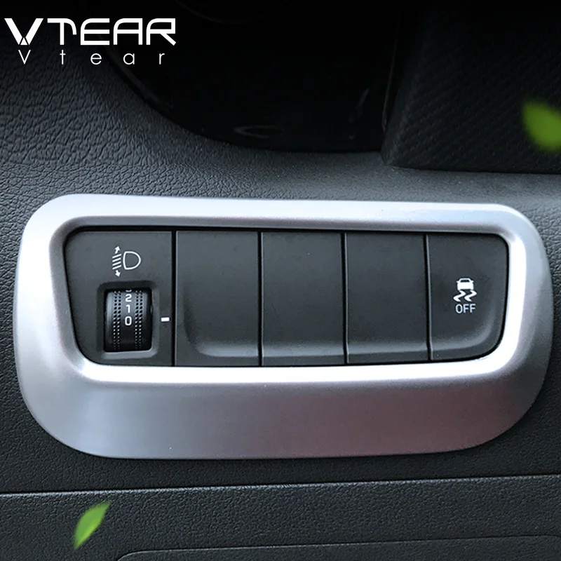 Vtear для Hyundai KONA Encino 2018 2019 Автомобильные фары кнопочный переключатель Крышка