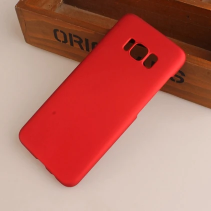 Матовый Жесткий чехол для samsung Galaxy S5 Mini Neo S6 S7 Edge S8 S9 S10 Plus G950, задняя крышка для телефона, карамельный цвет, пластиковый корпус из поликарбоната - Цвет: Red