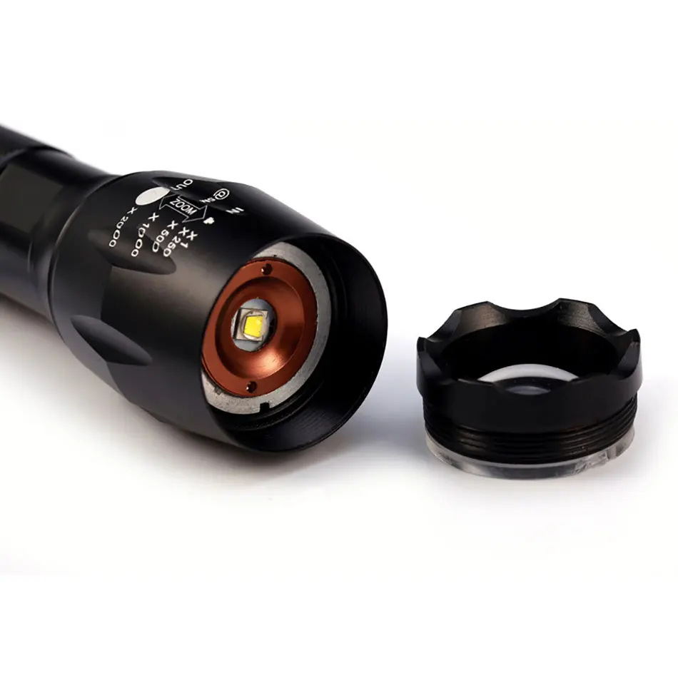1800LM алюминиевый водонепроницаемый Zoomable CREE XM-L T6 светодиодный светильник-вспышка SOS светодиодный фонарь светильник 18650 перезаряжаемый аккумулятор AAA Chenglnn