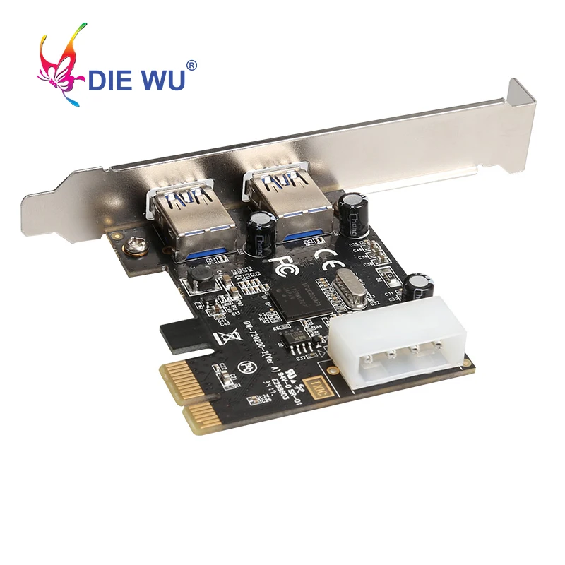 Плата расширения DIEWU PCI E express двухпортовый концентратор USB 3 0 высокоскоростной