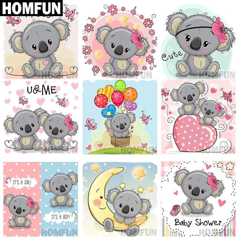 Алмазная 5D Вышивка HOMFUN A03799 полноразмерная/круглая картина сделай сам с рисунком