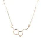 Kinitial 30Pcs Serotonin Necklace Serotonin Molecule 5-ht Necklace Chemistry Necklace Hormone DNA Chain Necklace Jewelry
