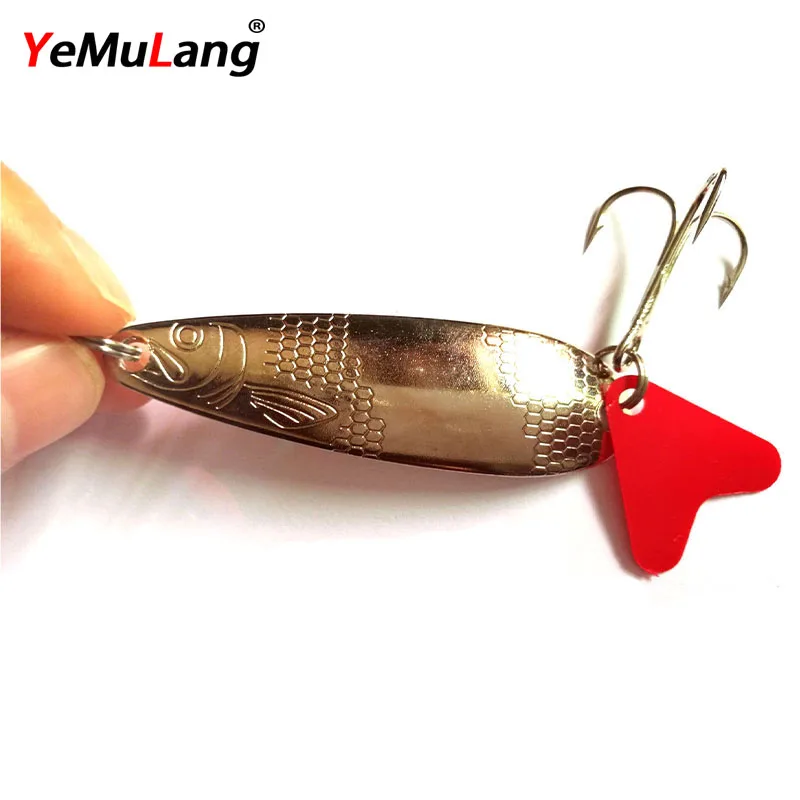 YeMuLang Metal Jig Hard Fishing Lure 7G Silver Wobblers Artificial Baits For River Spoon 1 P | Спорт и развлечения