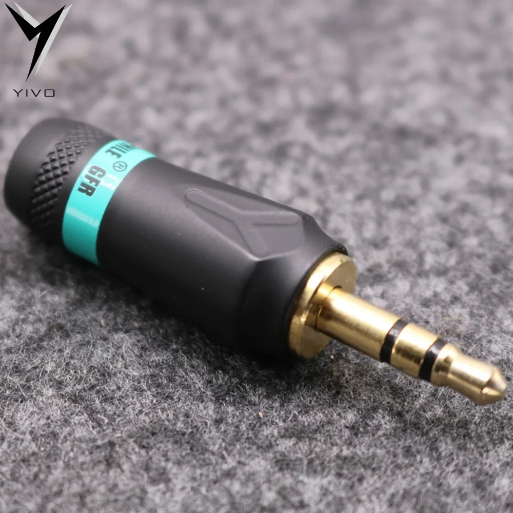 10 шт. Hi end позолоченные штекеры YIVO для наушников 3 5 мм стерео 1/8 &quotразъем 6