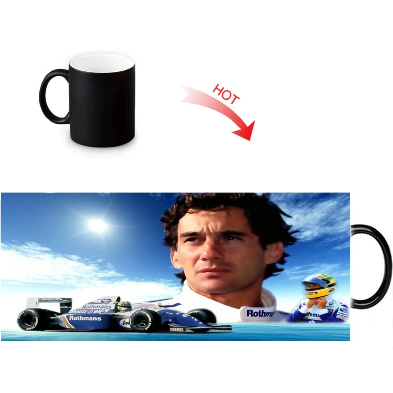 Ayrton Senna da Silva печатные кружки для смены цвета домашняя Фарфоровая чашка чая и
