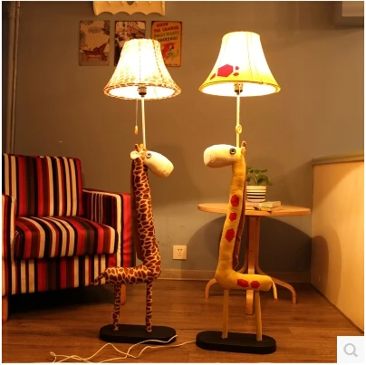 free shipping cottage novel E27 fabric giraffe floor lamp children's room cute cartoon kid present livingroom bedroom1162 | Освещение
