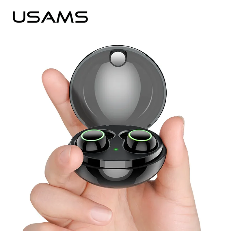 V5.0 Беспроводной Bluetooth наушники USAMS Новый 3D стерео с двойной микрофон|Наушники и