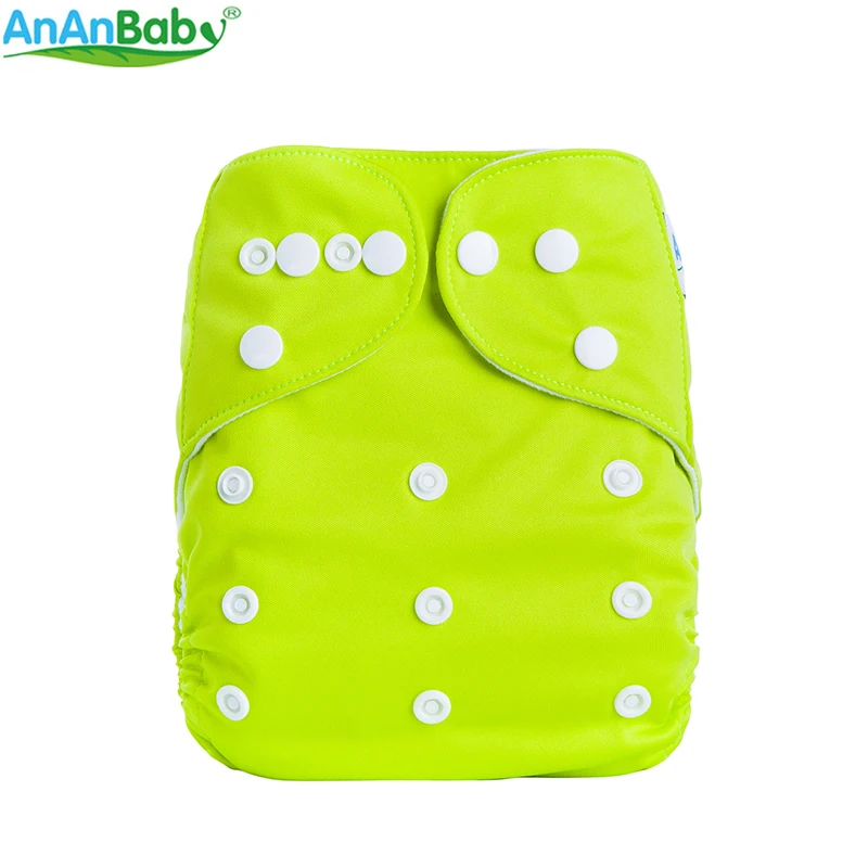AnAnBaby, одноцветные тканевые подгузники,, дышащие детские подгузники, многоразовые детские подгузники, один размер, для 0-3 лет, a-серия, кавайные подгузники