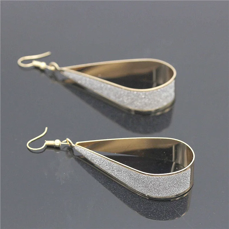 Ahmed винтажные большие матовые капли воды кулон массивные серьги для женщин Мода