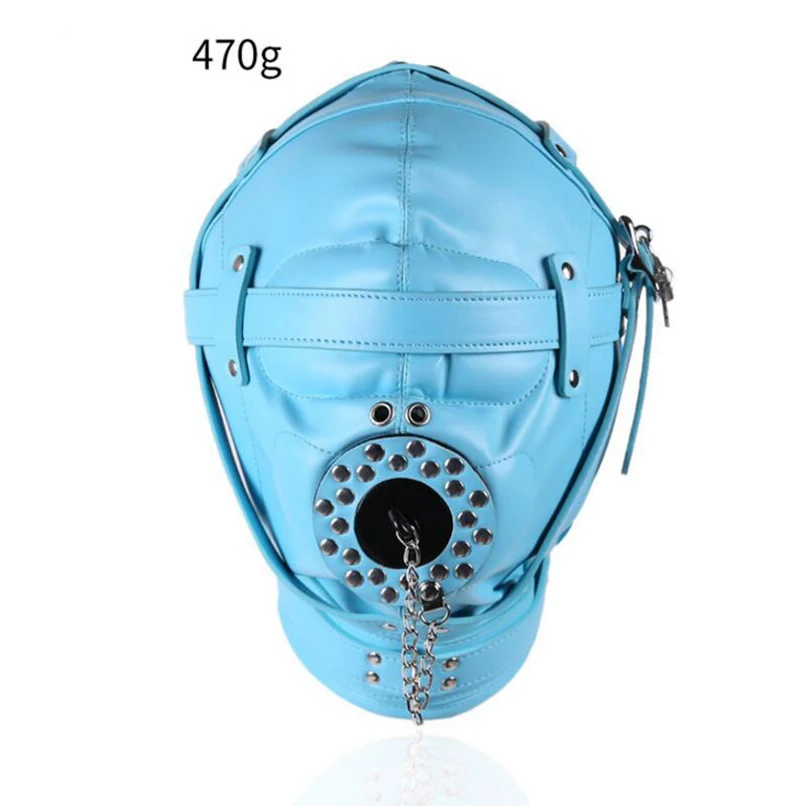 БДСМ эротическая маска с капюшоном секс повязка на глаза из искусственной кожи