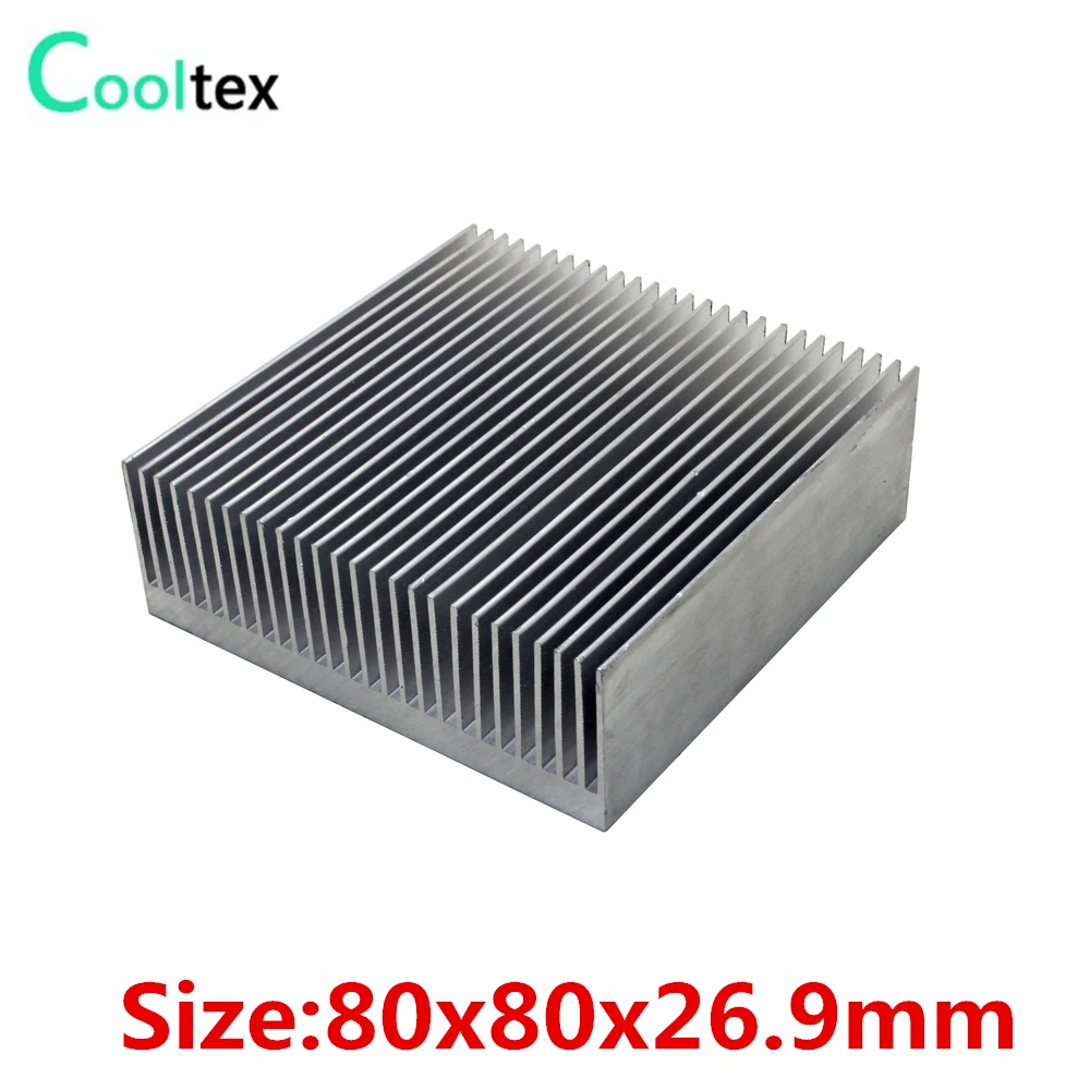 Фото Extruded Aluminum heatsink 80x80x26.9mm for Chip VGA  RAM LED  IC Electronic integrated circuit radiator COOLER cooling №1