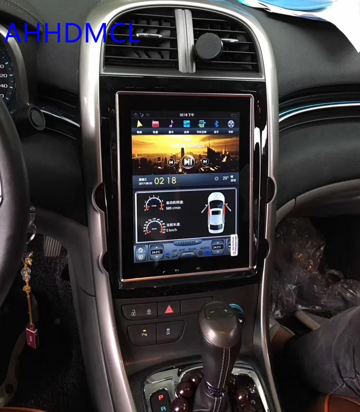 Автомобильный мультимедийный плеер PC PAD Tesla стиль мультимедийный плеер Android 7,1 gps для Malibu 8-го поколения 2013