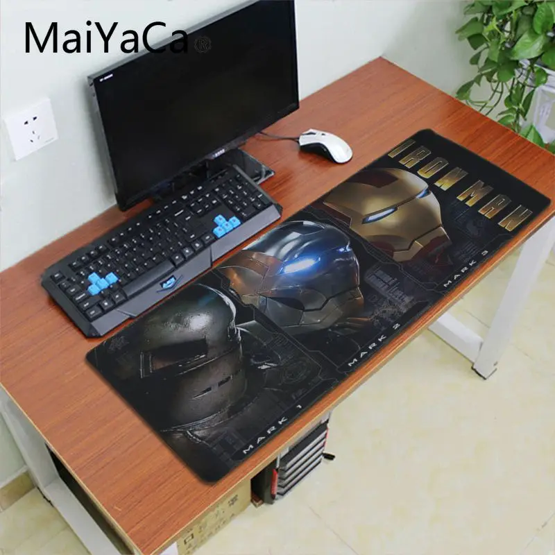 Lock Edge 30X70cm Maiyaca Мстители Бесконечная война Железный человек Капитан Америка коврик для мыши игровой коврик для мыши xl коврик для скоростной мыши ноутбук ПК ноутбук Настольный коврик - Цвет: Lock Edge 30X70cm
