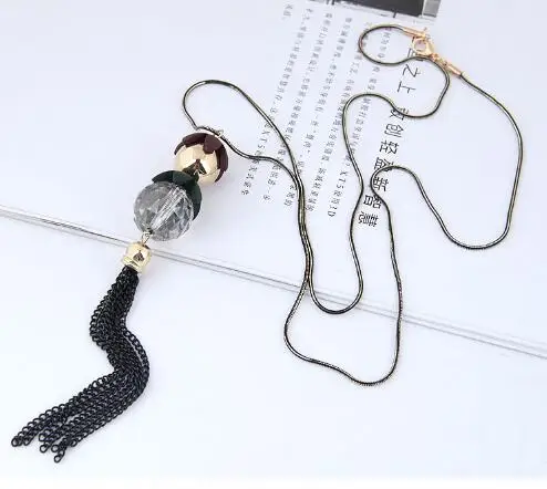 Массивное ожерелье с кисточкой и шариком 2018 женское ювелирное изделие ожерелья