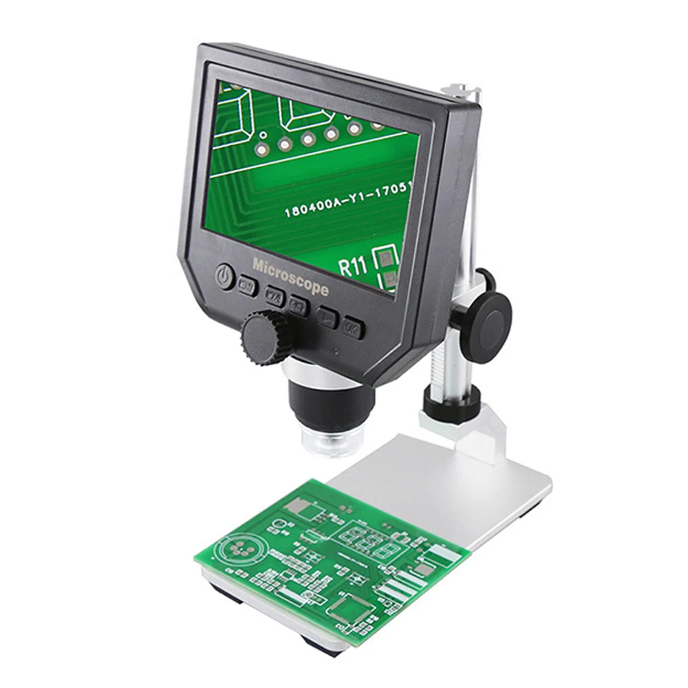 600X Metal Stand 600X Портативный USB цифровой электронный микроскоп Лупа USB эндоскоп камера 8 светодиодный с hd-экраном для ремонта материнской платы - Цвет: 600X Metal Stand