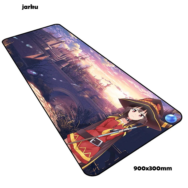 Size 900x300x2mm Megumin коврик для мыши 900x300 мм, красивый коврик для компьютерной мыши, игровые аксессуары, большой коврик для мыши на день рождения, клавиатура, игры, pc gamer - Цвет: Size 900x300x2mm