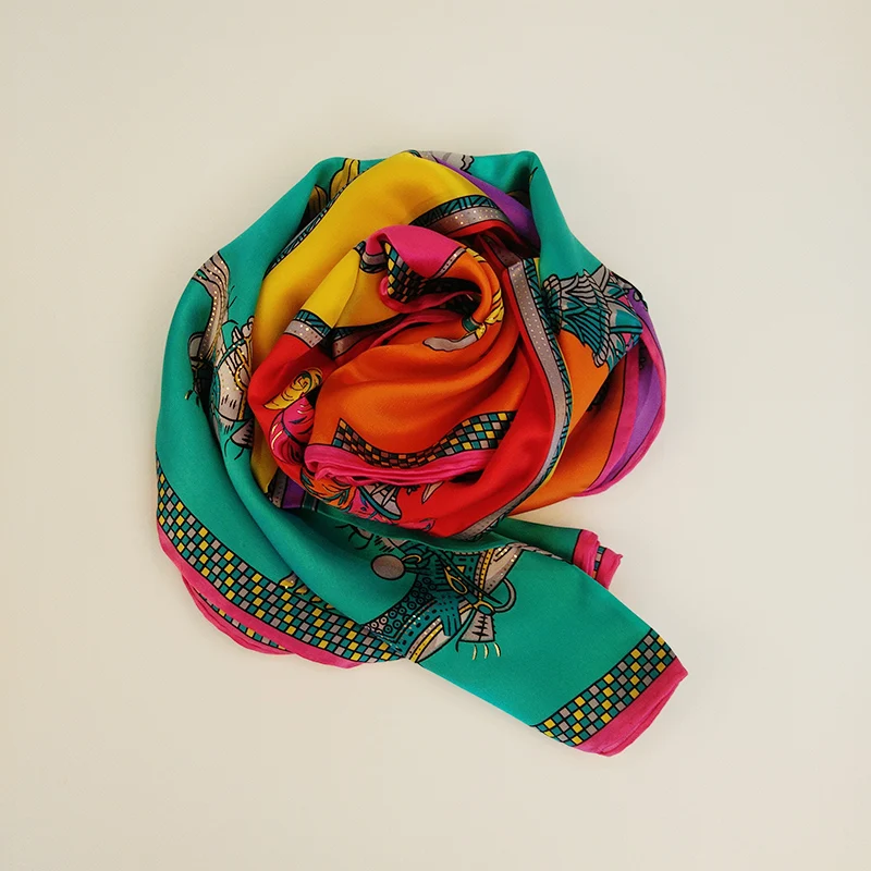 Мода красочные 100% Шелк женщин 110x110 см шелк большой площади шарф|scarf fashion|scarf scarvesscarf