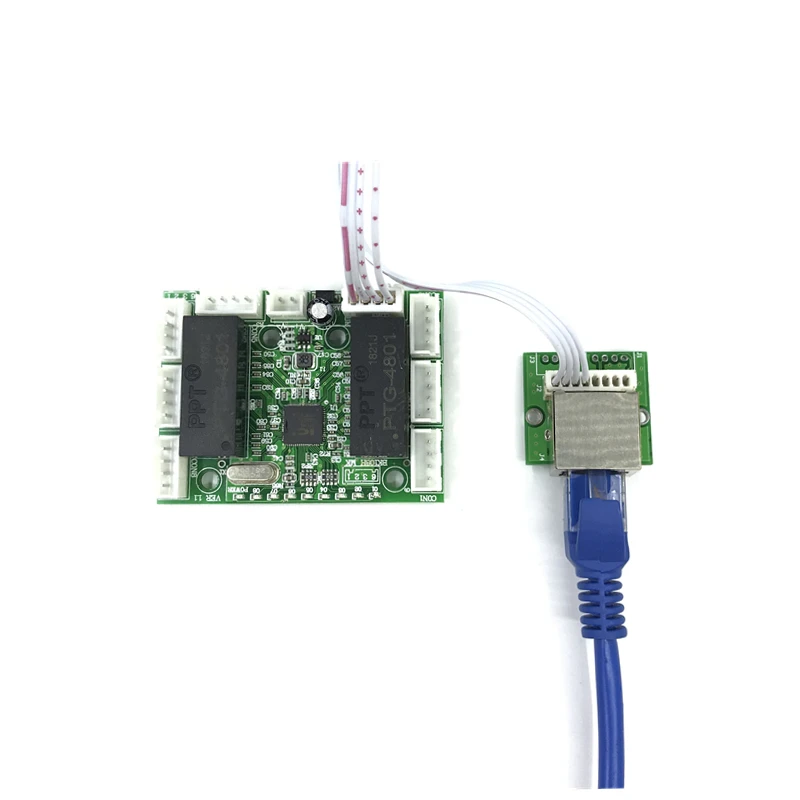 Мини модуль дизайн ethernet коммутатор монтажная плата для модуля 10/100 Мбит/с 3/5/6/8