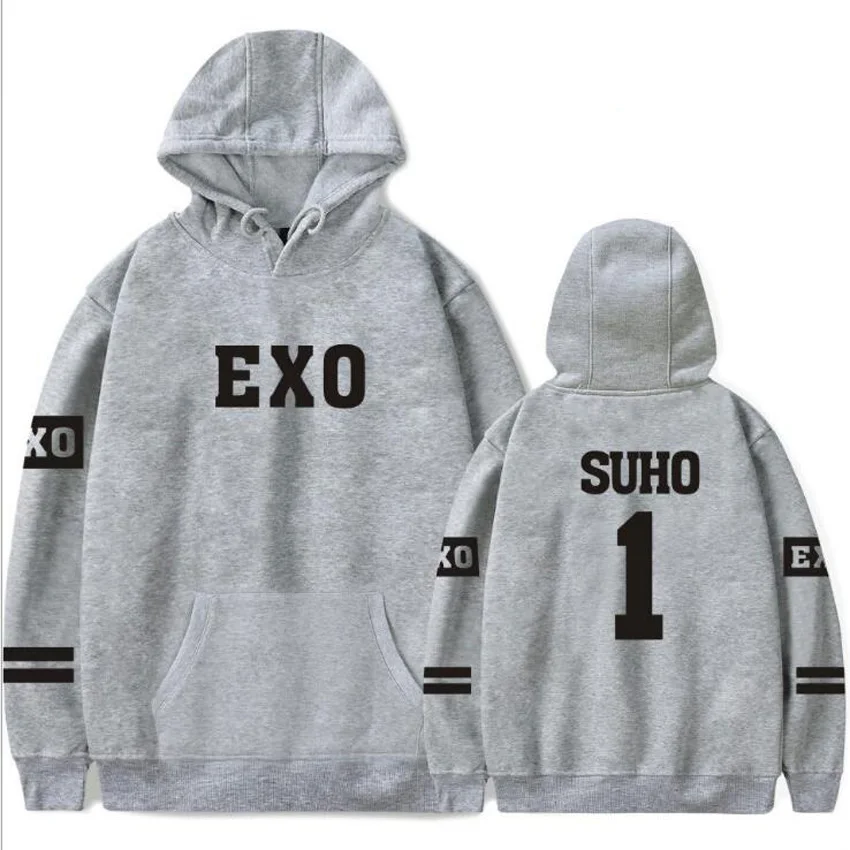 Флисовые толстовки с капюшоном KPOP EXO помогут влюбленным свободная толстовка k-pop