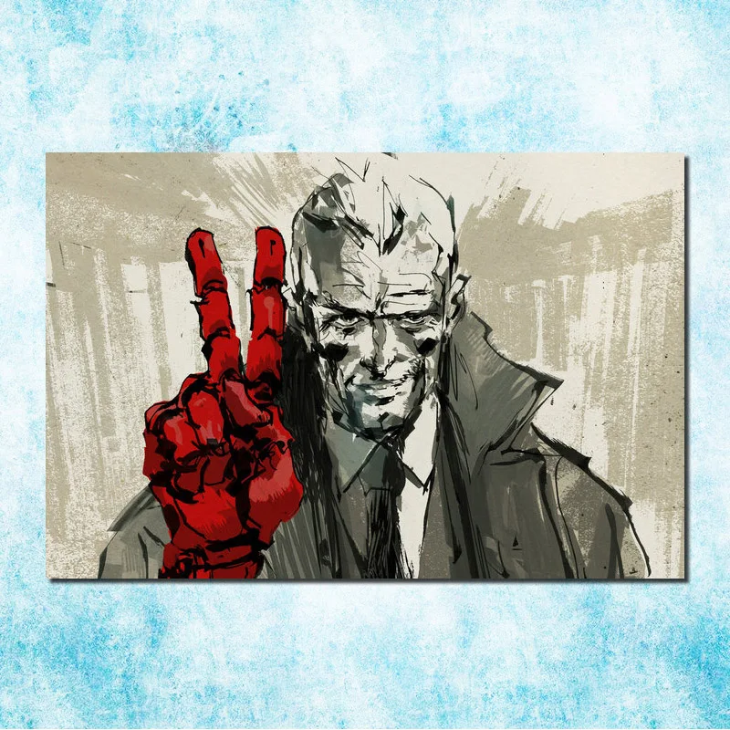 click Metal Gear Solid V фантомная боль Искусство Шелковый Холст печати плакатов 13x20 24x36 дюймов одноцветное Игра "Змейка стены картину(больше)-4 - Цвет: click